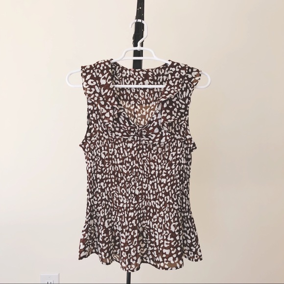 Nordstrom Tops - Ruffled Animal Print Blouse